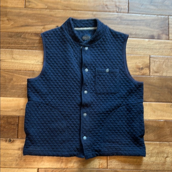 Pendleton quilted navy vest.
